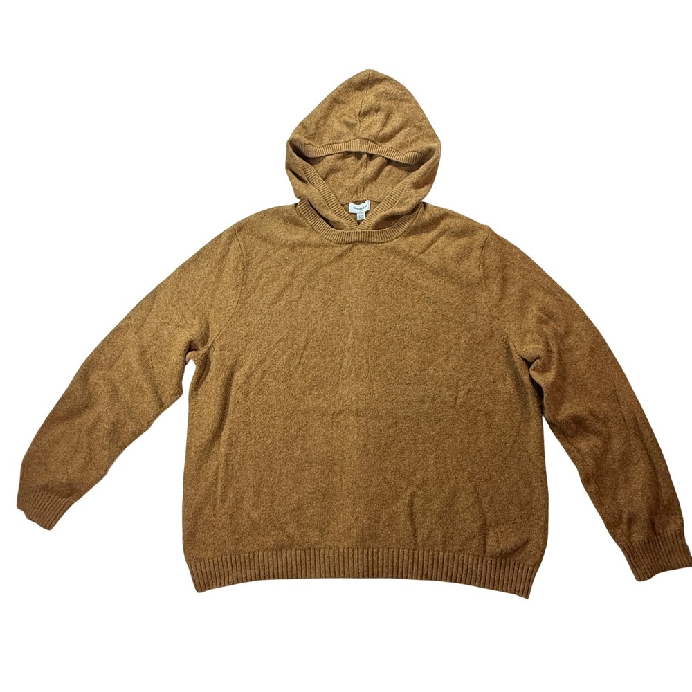 Goodfellow & Co Hoodie Mens XXL Knit Pullover Brown Cotton Blend 043021352